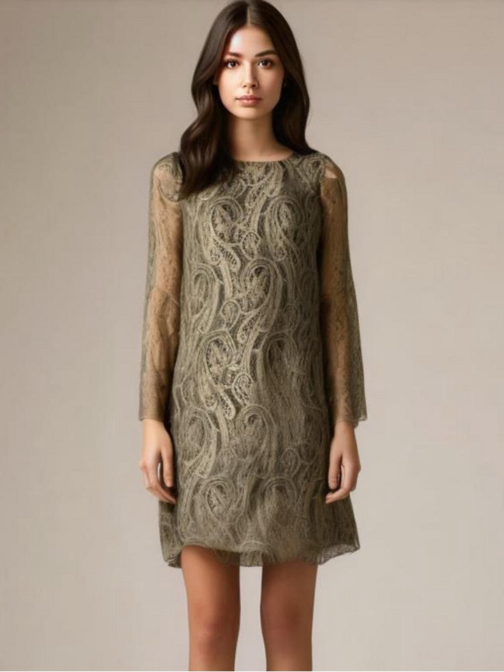 Tibi Gold Metallic Nude Illusion Lace Dress Women’s 4 Party Cocktail Open Back